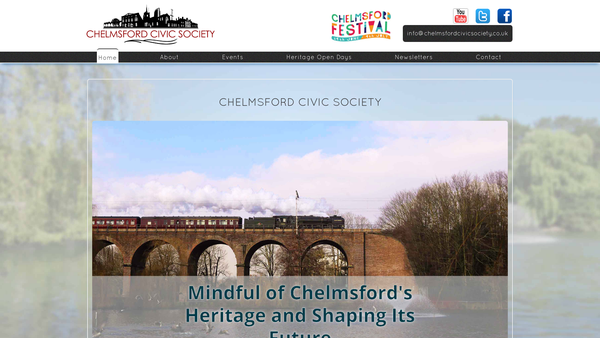Screenshot of the Chelmsford Civic Society website