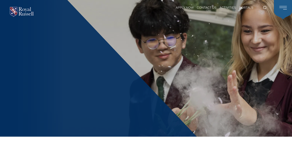 Screenshot of the Russell School Trust website