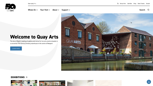 Screenshot of the Steve Ross Foundation For The Arts website