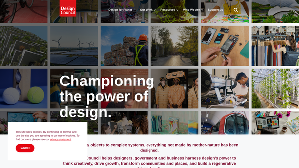 Screenshot of the Design Council website