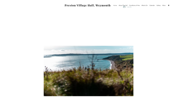 Screenshot of the Preston Village Hall website