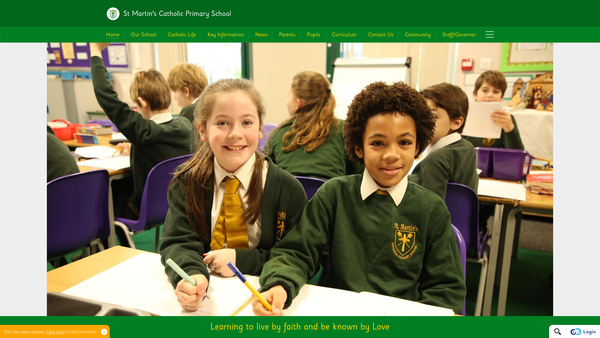 Screenshot of the St Martins School Association website