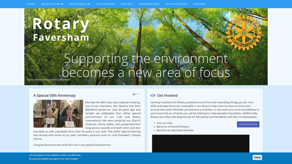 Screenshot of the The Rotary Club Of Faversham Trust Fund website