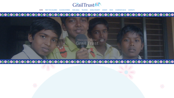 Screenshot of the The Grail Trust website