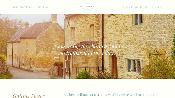 Screenshot of the Guiting Manor Amenity Trust website