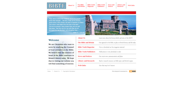 Screenshot of the The British Israel Bible Truth Fellowship website