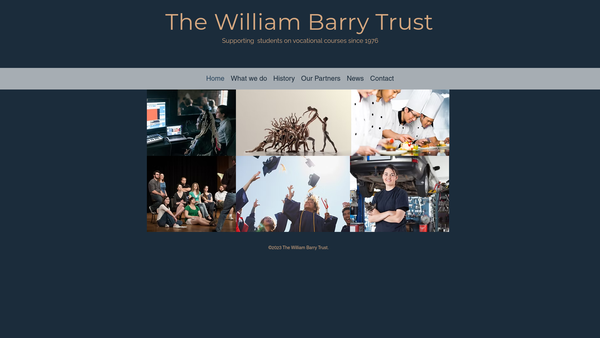 Screenshot of the The William Barry Trust website