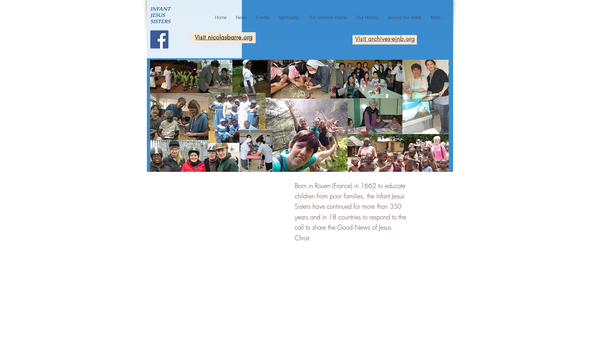 Screenshot of the The Sisters Of The Infant Jesus (Nicolas Barre) General Trust website
