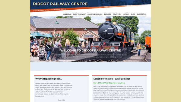 Screenshot of the Great Western Society Limited website