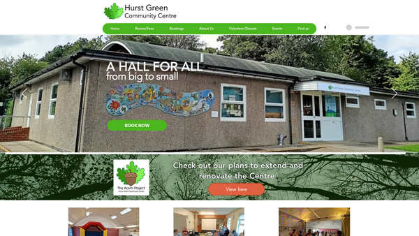 Screenshot of the Hurst Green (Surrey) Community Association website