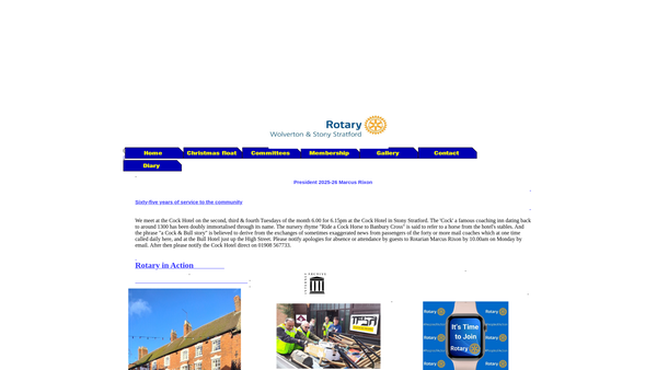 Screenshot of the The Rotary Club Of Wolverton And Stony Stratford Benevolent Fund website