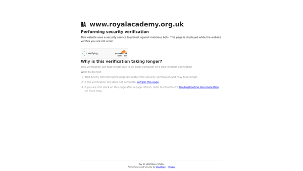 Screenshot of the The Friends Of The Royal Academy website