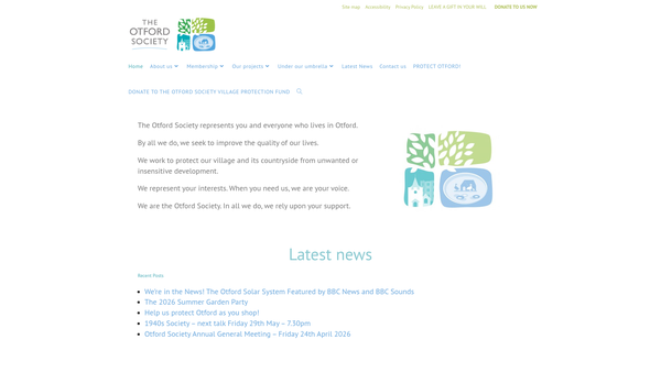 Screenshot of the The Otford Society website
