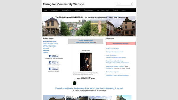 Screenshot of the Non-Conformist Cemetery, Canada Lane website