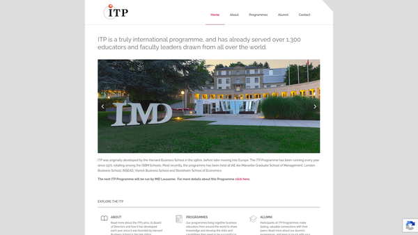 Screenshot of the International Schools Of Business Management Limited website