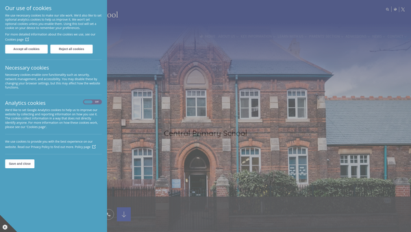 Screenshot of the Parent Staff Association website