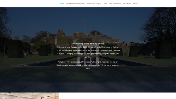Screenshot of the Lord Warden Masonic Charities Association website