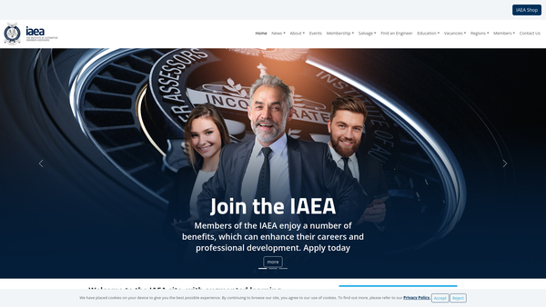 Screenshot of the The Institute Of Automotive Engineer Assessors website