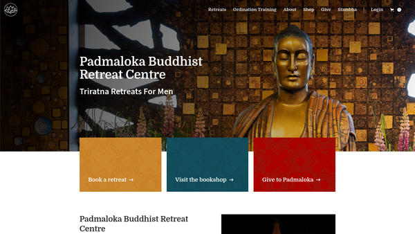 Screenshot of the Friends Of The Western Buddhist Order (Surlingham) website