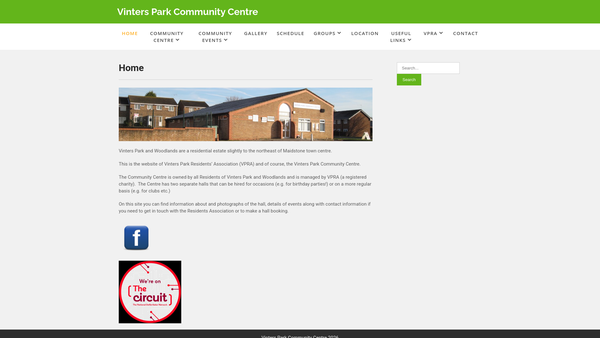 Screenshot of the Vinters Park Residents Association website