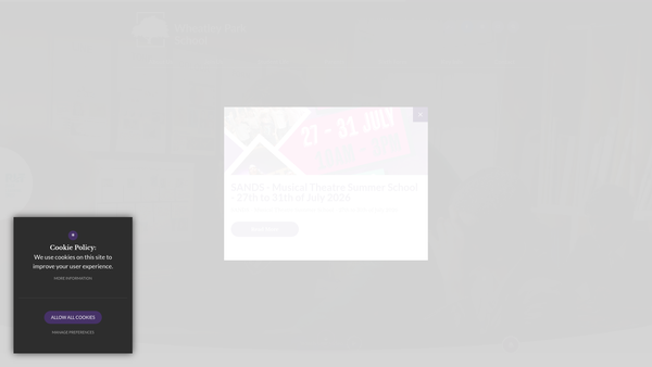 Screenshot of the The Wheatley Park School Trust website