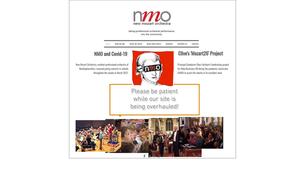 Screenshot of the New Mozart Orchestra website