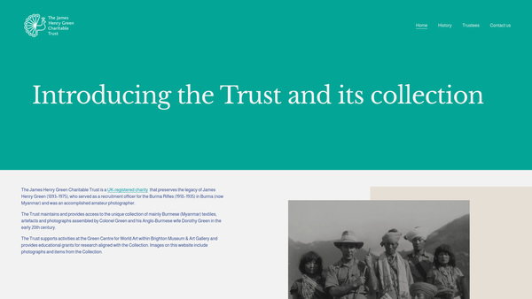 Screenshot of the The James Henry Green Charitable Trust website