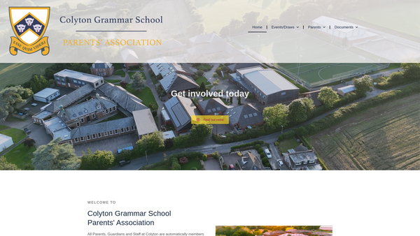 Screenshot of the Colyton Grammar School Parents Association website