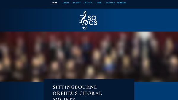 Screenshot of the The Sittingbourne Orpheus Choral Society website