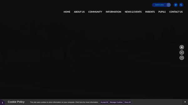 Screenshot of the Hanborough Manor Parent Teacher Association website