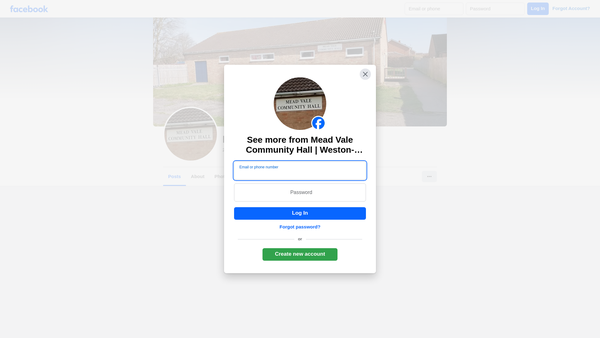 Screenshot of the Mead Vale And District Community Association website