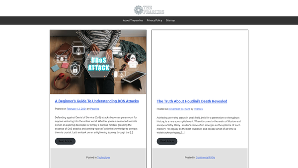 Screenshot of the The Original Pearly Kings And Queens Association website