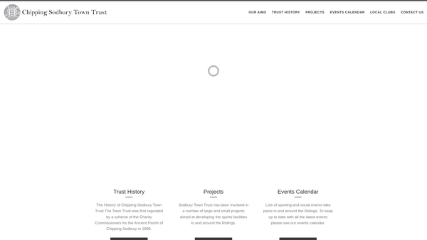 Screenshot of the Chipping Sodbury Town Trust website