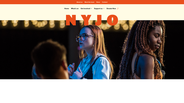 Screenshot of the National Youth Jazz Association website