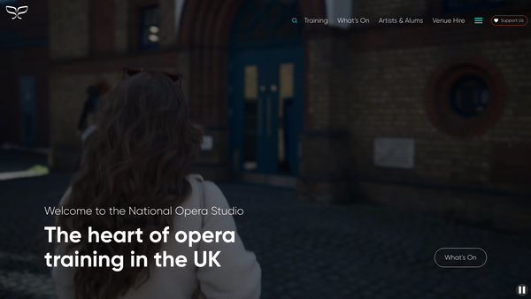 Screenshot of the National Opera Studio website