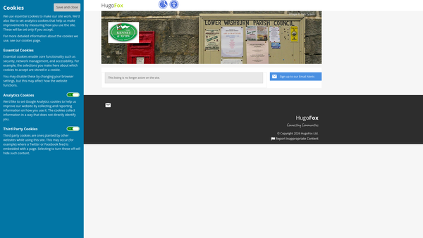 Screenshot of the Whaddon Recreation Ground website