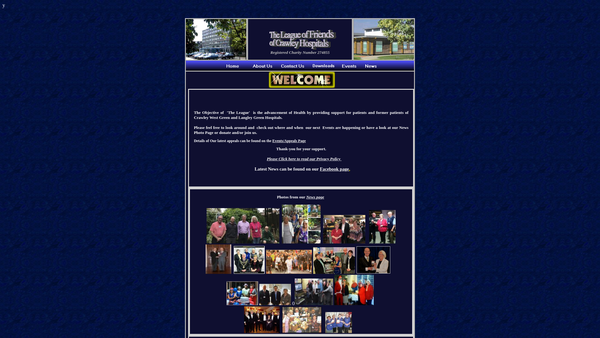 Screenshot of the The League Of Friends Of Crawley Hospital website