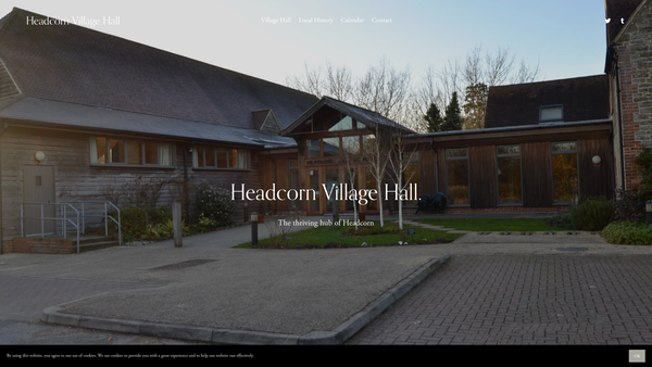 Screenshot of the Headcorn Village Hall website