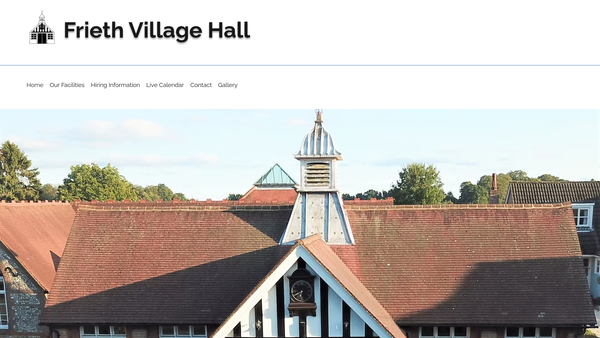 Screenshot of the Frieth Village Hall website