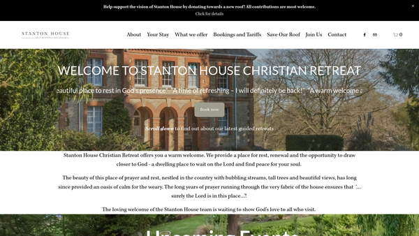 Screenshot of the The Stanton House Trust website