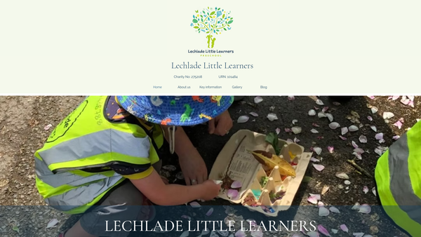 Screenshot of the Lechlade Little Learners website