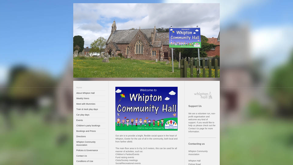 Screenshot of the Whipton Community Association website