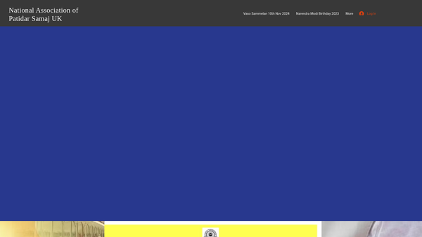 Screenshot of the National Association Of Patidar Samaj website