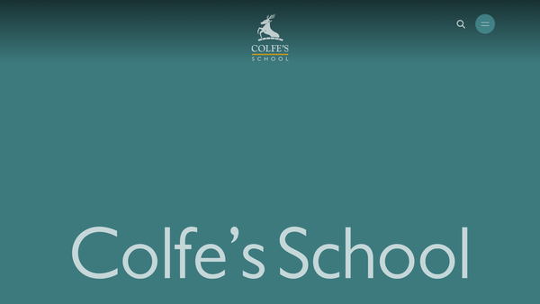 Screenshot of the Colfe's Charitable Trust website