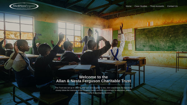 Screenshot of the Allan And Nesta Ferguson Charitable Settlement website