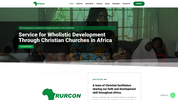 Screenshot of the Rurcon Communications Unit website