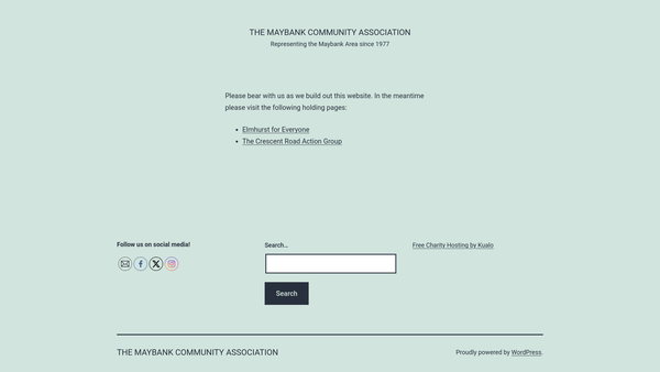 Screenshot of the Maybank Community Association website