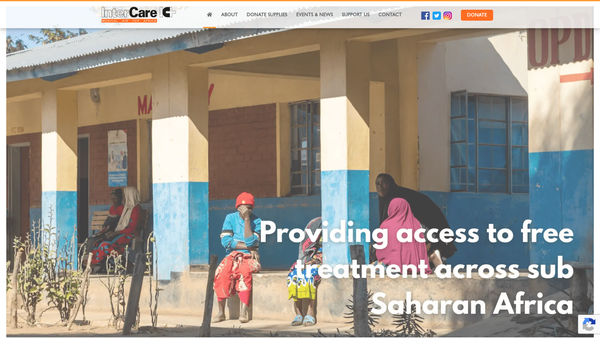 Screenshot of the Inter Care Limited website