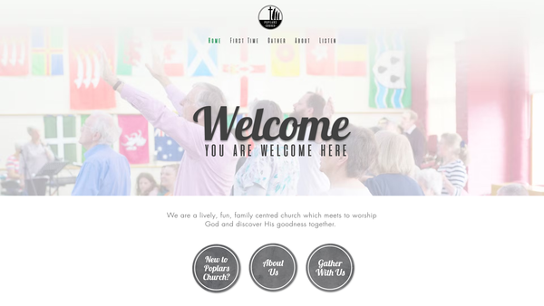 Screenshot of the The Poplars Christian Fellowship (Otherwise Known As Poplars Church) website