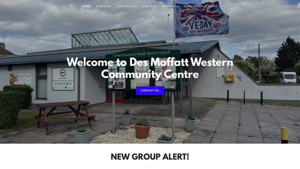 Screenshot of the The Western Community Centre website